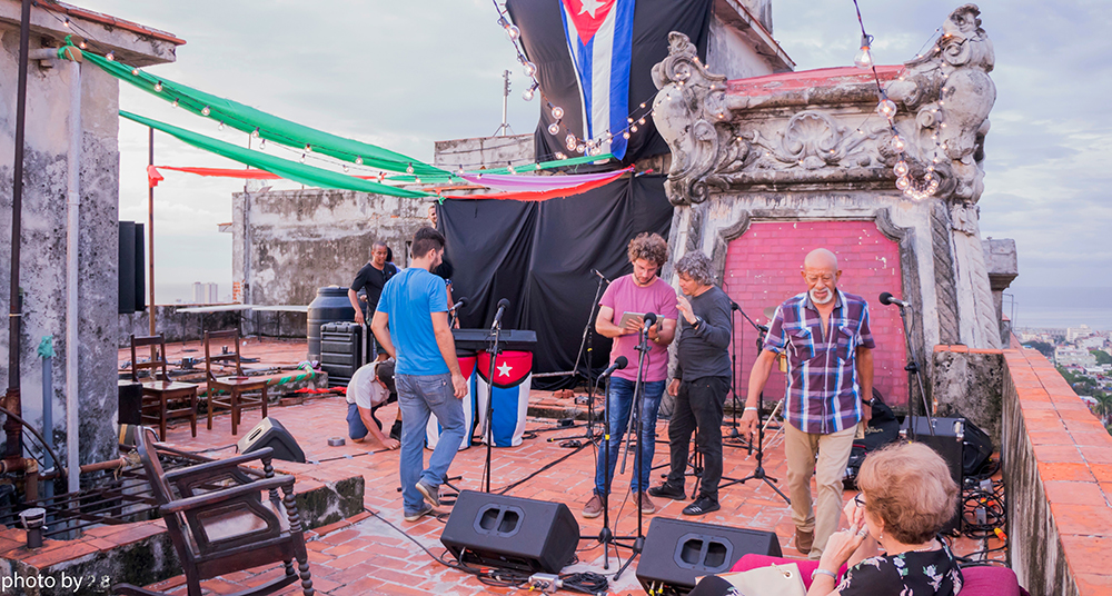 Rehearsing on the rooftop